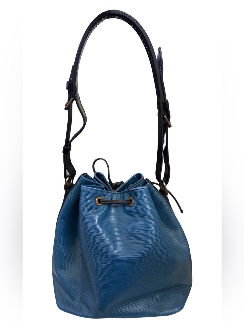 Louis Vuitton Blue Epi Noe Leather Crossbody with Black Trim - Picture 2 of 16